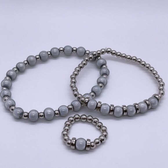 NWT Wool + Pepper Co. Iridescent & Silver Set (3) - Picture 2 of 4